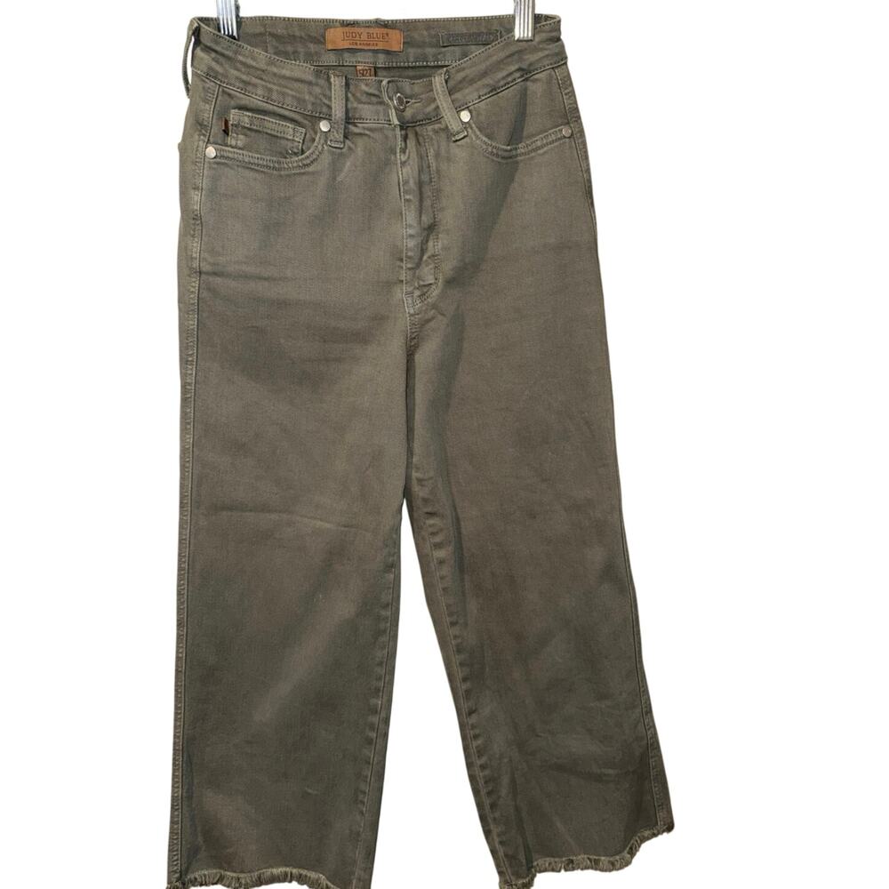 Judy Blue Los Angeles Garment Dyed  Denim Green JB88734 5/27 Boyfriend Boho